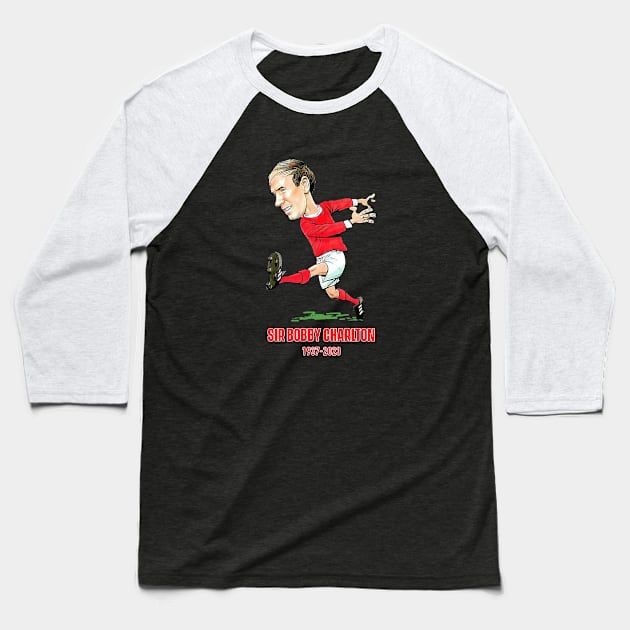 Sir Bobby Charlton Memorial Baseball T-Shirt by WikiDikoShop